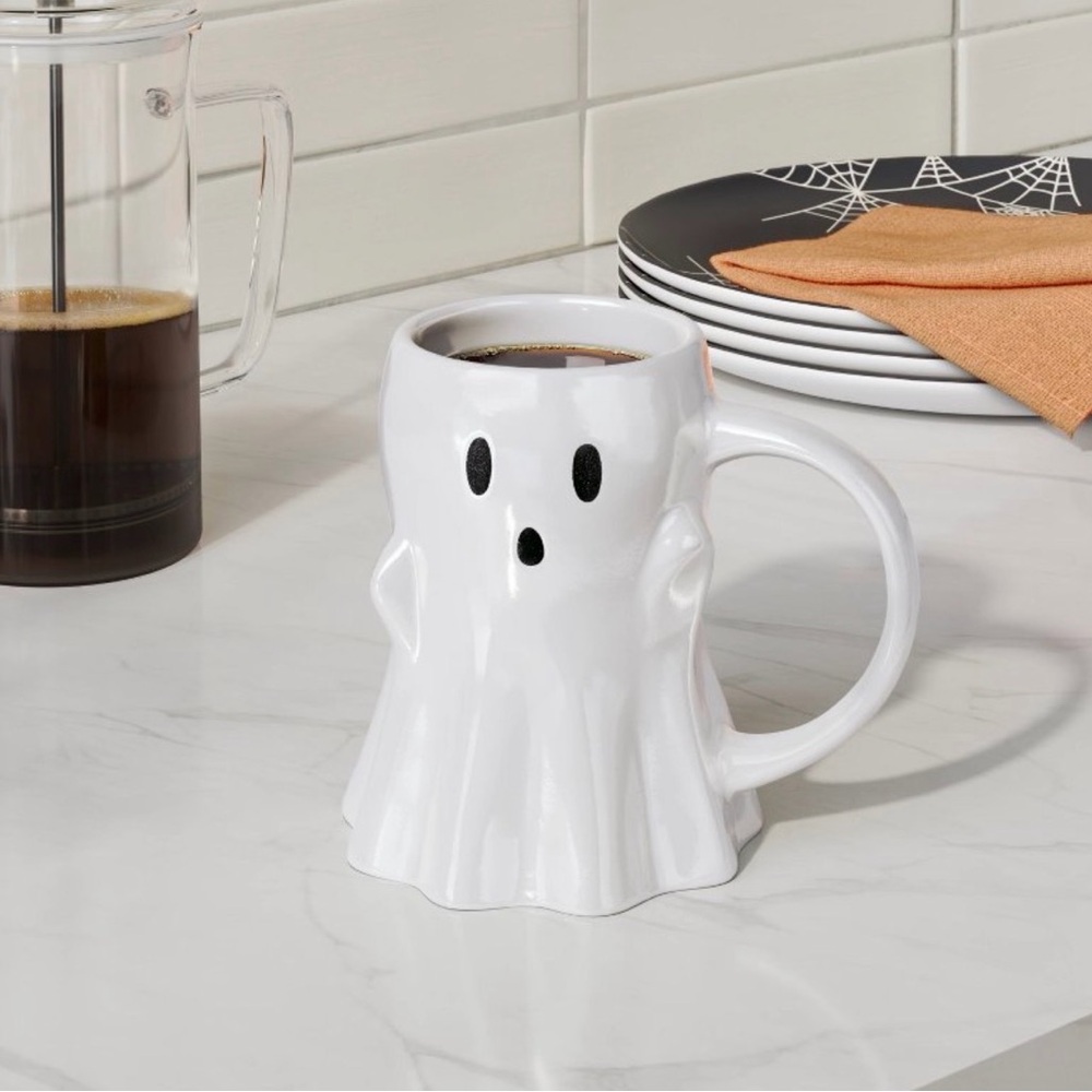 White Ghost Ceramic Mug - Picture 2 of 2